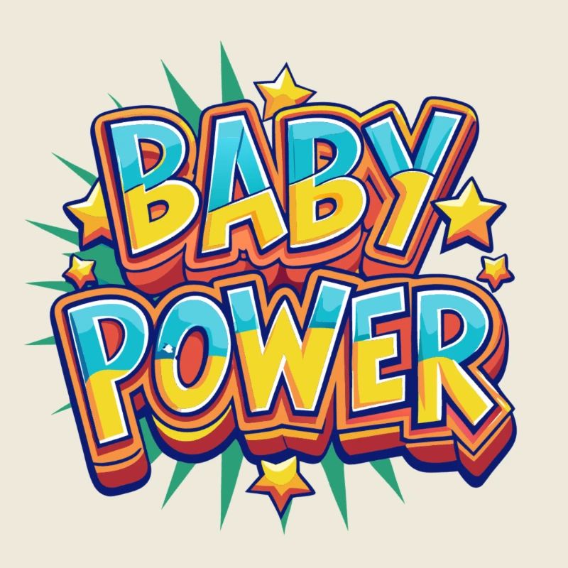 Conception de style bande dessinée Baby Power
