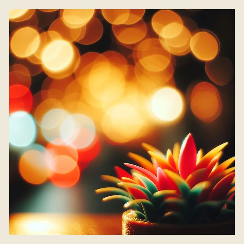 Colorful Succulent Duck with Lights