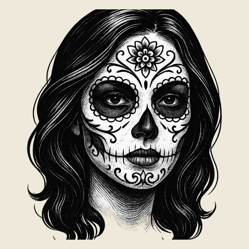 Porträt einer Frau mit Zucker Kalavera