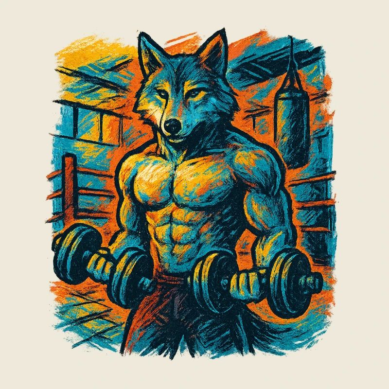 Force de gymnastique forte comme celle d’un loup