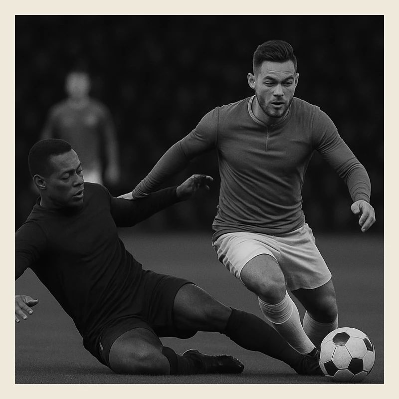 Illustration d’action de football dynamique