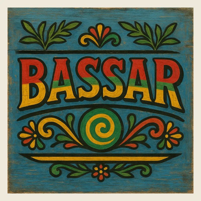 Lebendiges Bassar-Folk-Muster