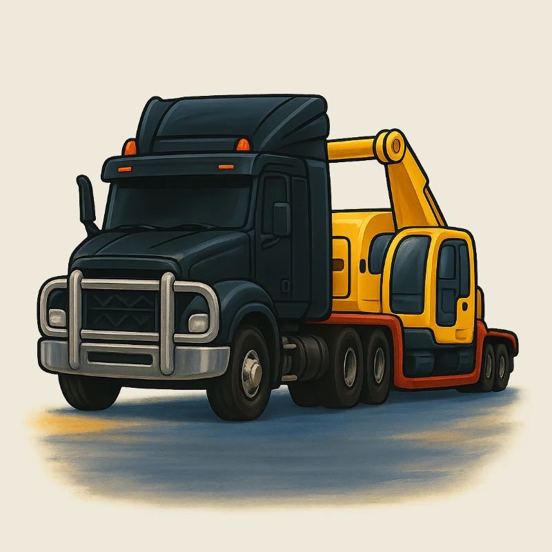 Dépanneuse avec grue illustration