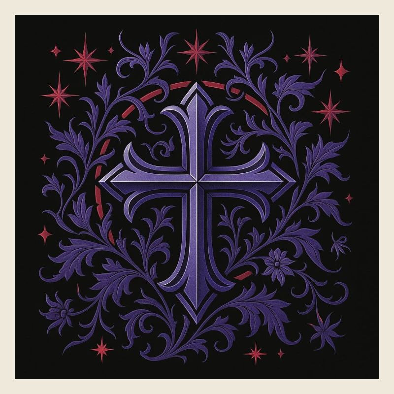 Lavendel Gothic Kreuz Blumendesign