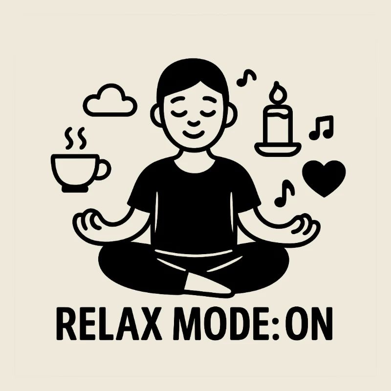 Méditation de relaxation avec design relaxant