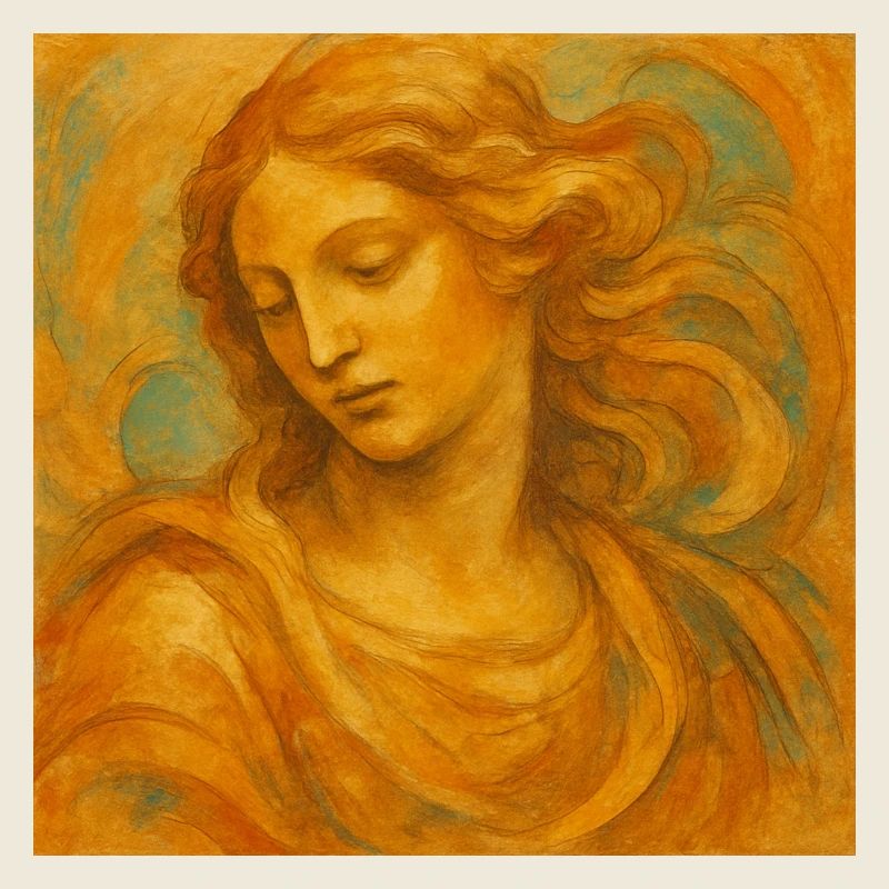 Golden Renaissance portrait