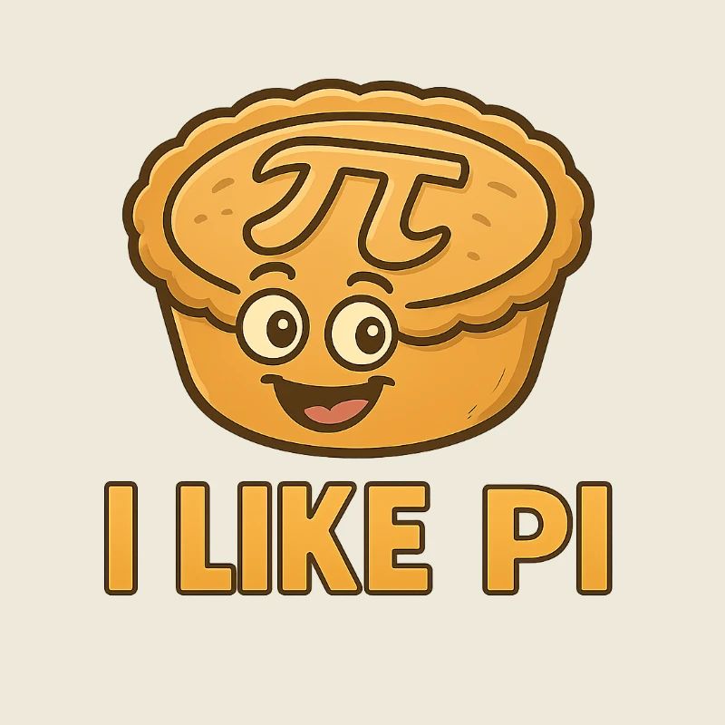 Gâteau Pi avec un visage amusant