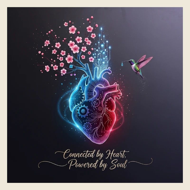 HerZschlag I Ilustration Cherry Blossoms & Hummingbird