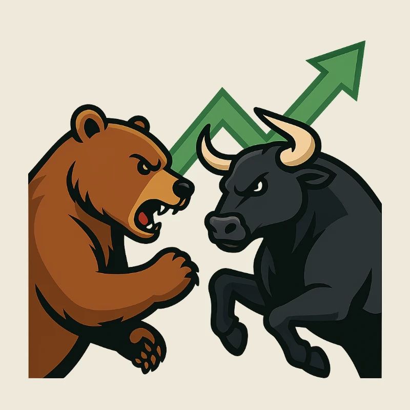 Graphique de combat des ours et des taureaux