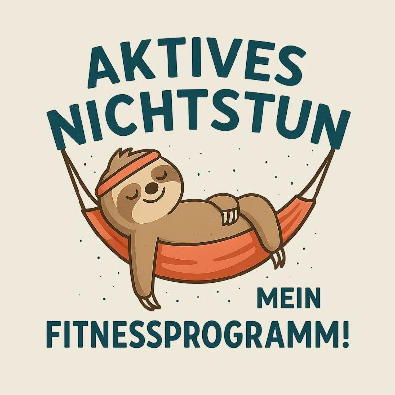 Relaxed sloth in hammock design