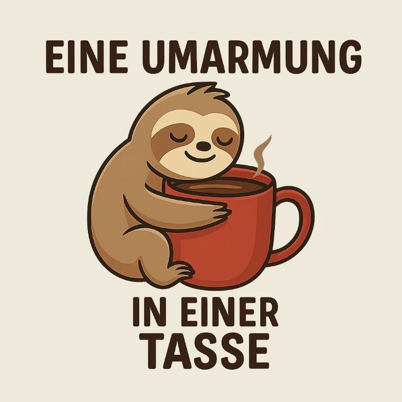 Paresseux mignon avec tasse à café