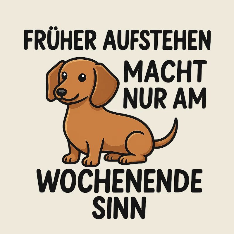 Chien avec dicton Week-end