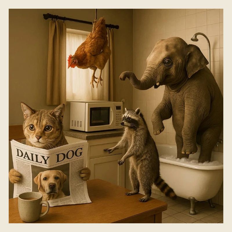 Ungewöhnliche Tiere im Badezimmer