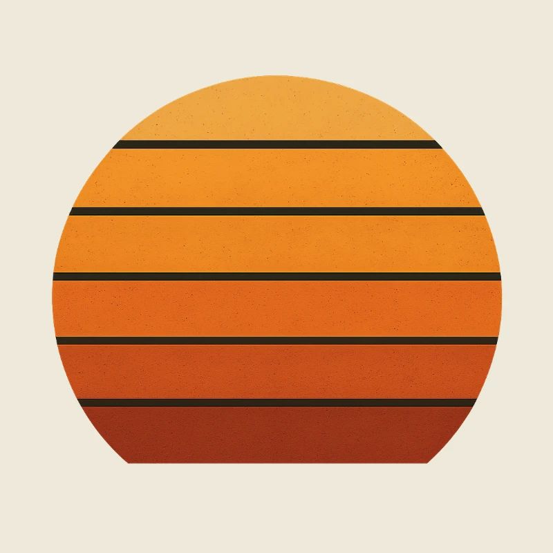 Abstrakte Sonnenuntergangs-Silhouette