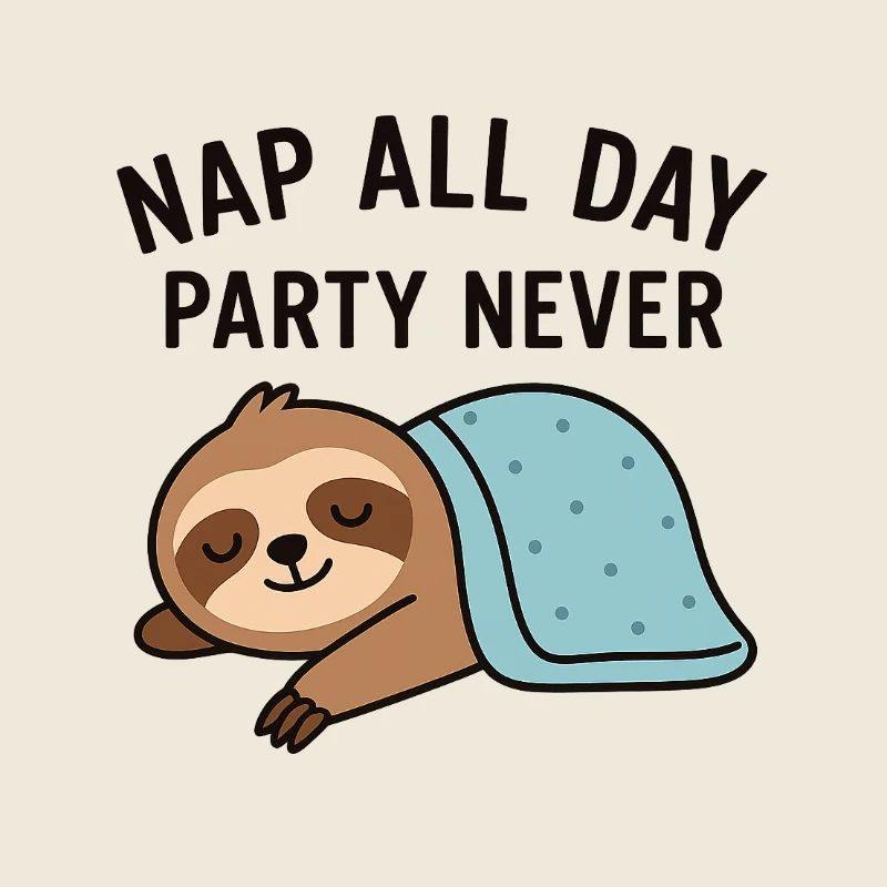Sleepy Sloth Nap Ganztägiges Design
