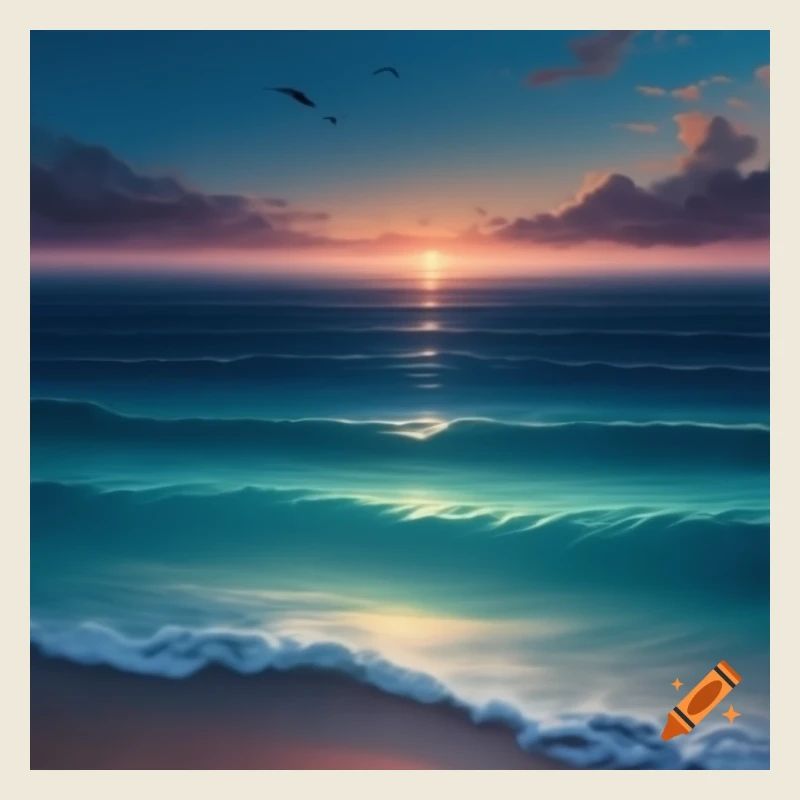 Atlantic Sunset over the Tranquil Sea