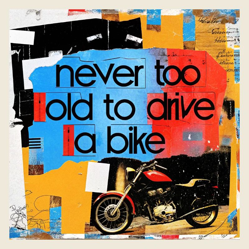 Lebensmotto mit Motorradkunst