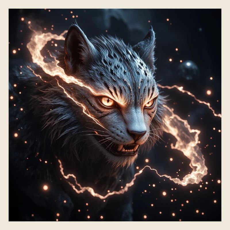 Elektrisierender mythischer Tiger