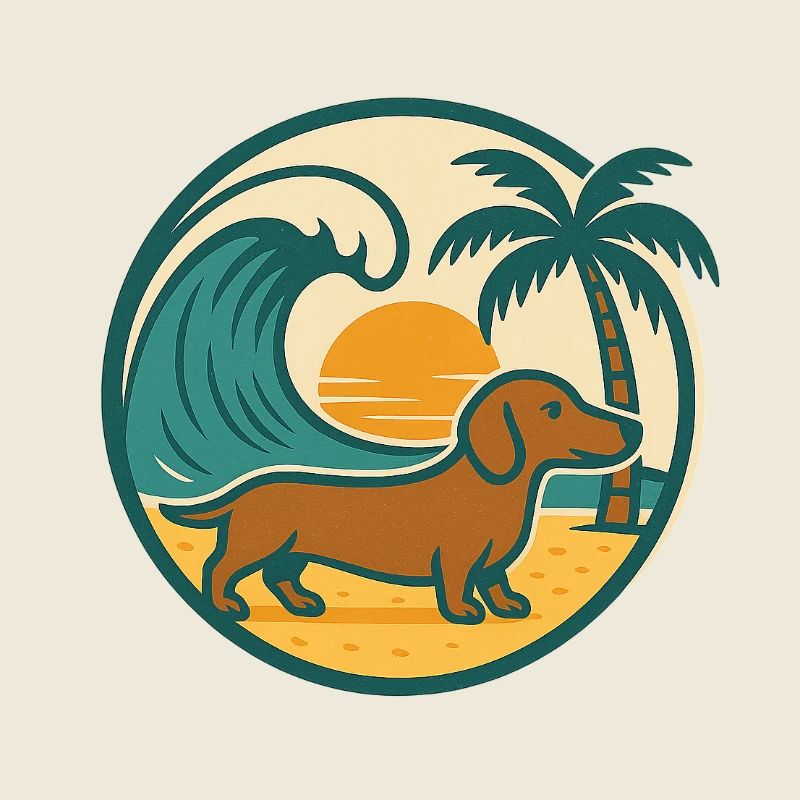 Dachshund Beach Sunset