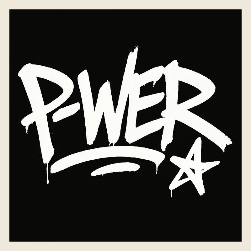 Graffiti-Stil Power-Text-Design