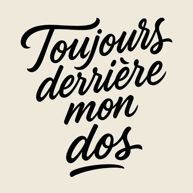 Toujours derrière mon dos