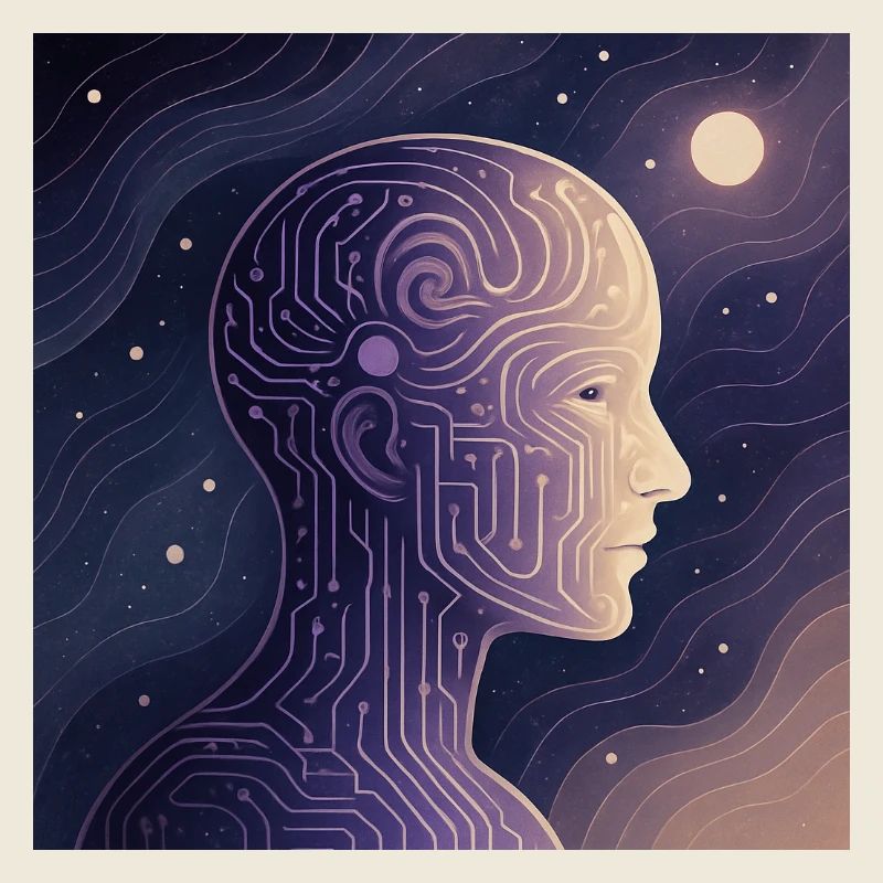 Conscience numérique – T-shirt IA futuriste