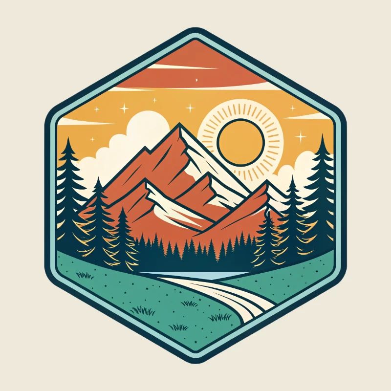 Montagne et soleil dans la nature