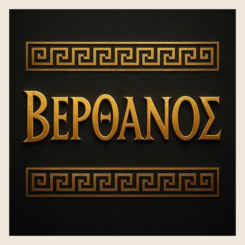 Gaufrage en or de la mer Égée avec motif grec