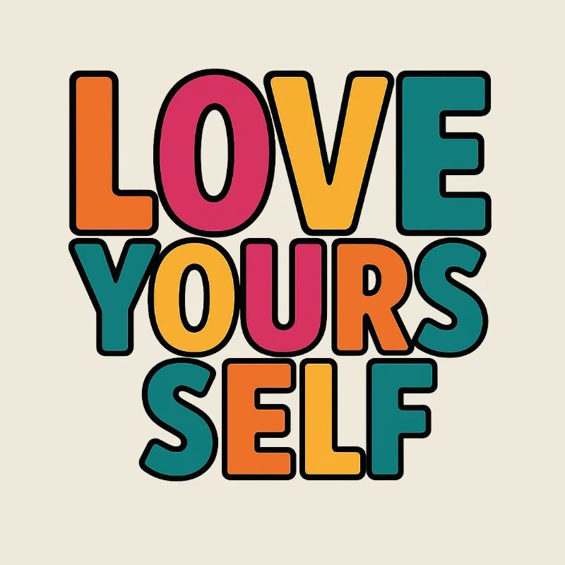 Message coloré sur l’estime de soi