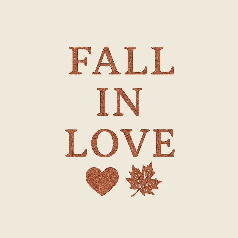 Herbstliebe Schriftzug mit Ahornblatt