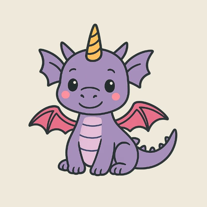 Niedlicher Drachen-Charme in Pastellfarben