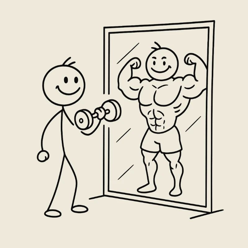 Figure de motivation dans la salle de sport