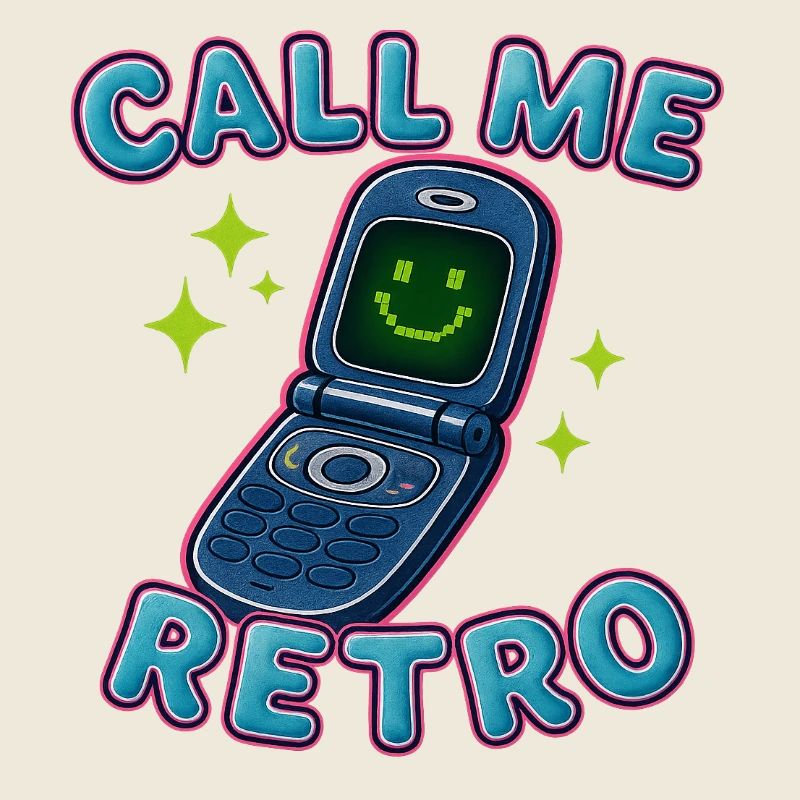 Rétro Flip Phone Call Me Design