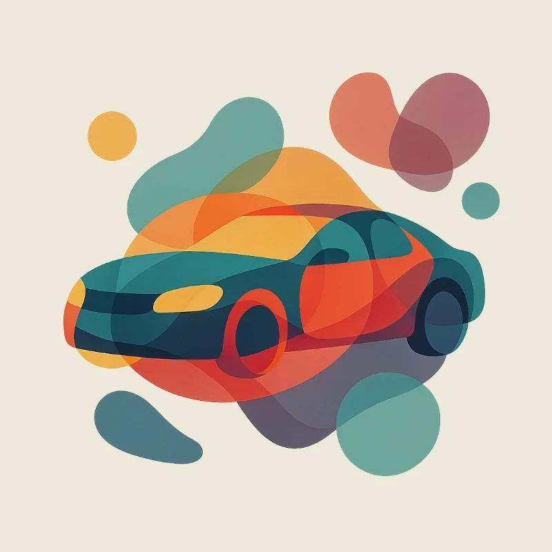 Design abstrait de voiture de sport en dégradés
