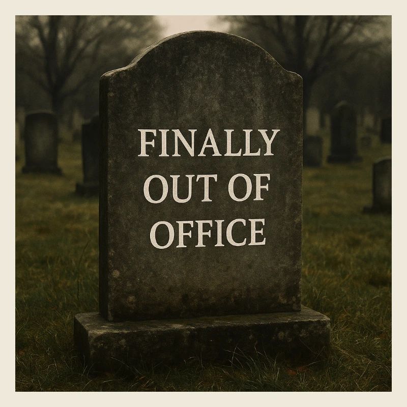 Enfin hors du bureau en disant