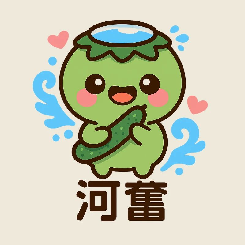 Little sea creature with cucumber