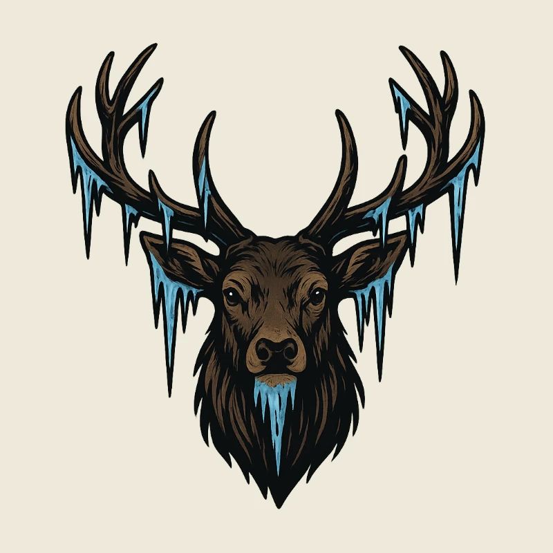 Icicle Deer Head