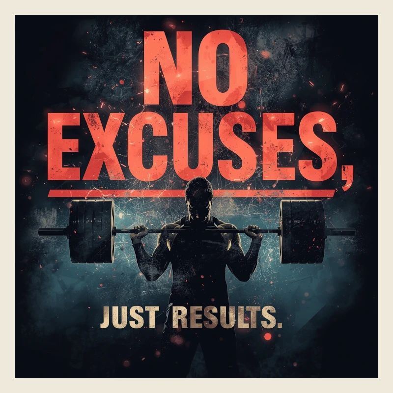 Pas d’excuses, juste des résultats – Neon Gym Motivation du