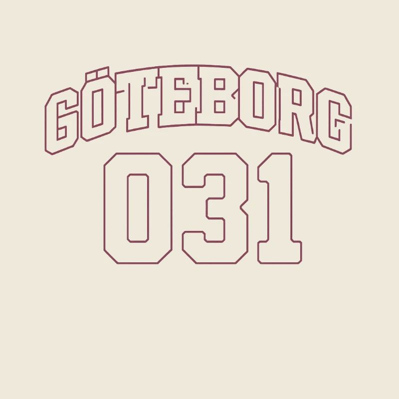 Göteborg 031 Conception de texte incurvé