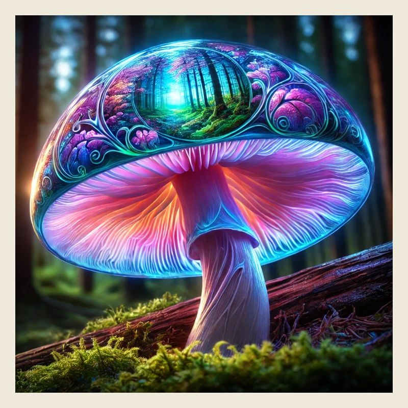 Leuchtender Pilzwald Traum