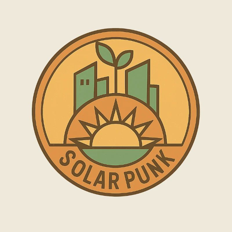 Solar Punk Emblem Sun City Seedling