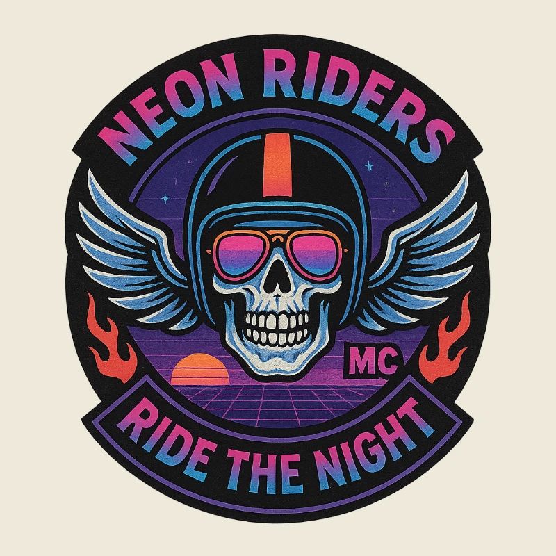 Neon Riders MC Skull