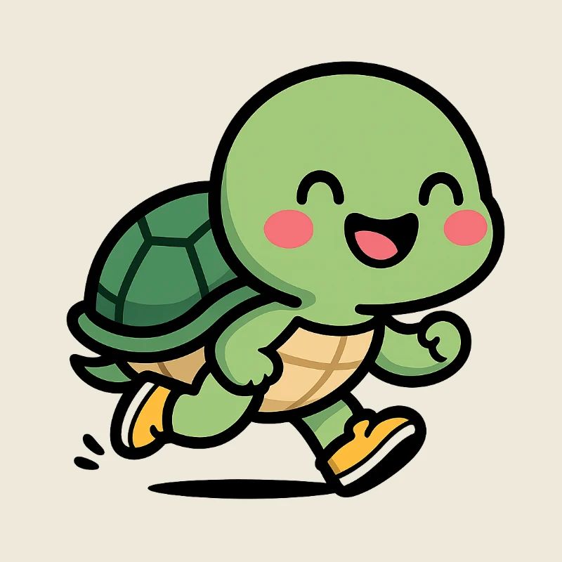 Turtle-runner smile