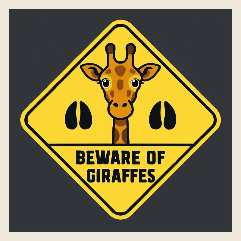 Giraffen-Warnschild
