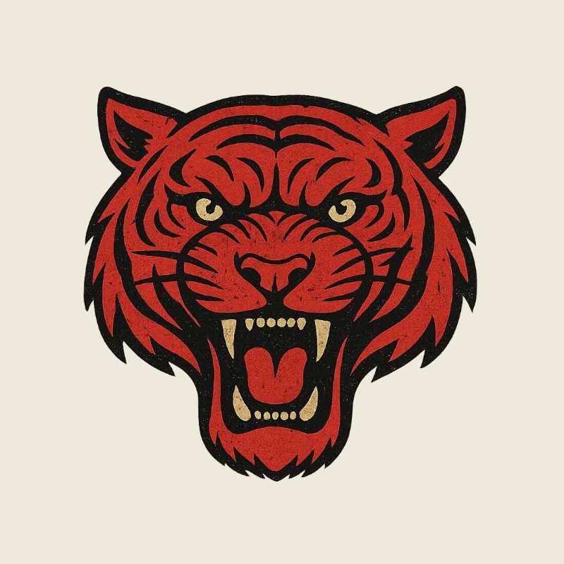 Rugissement du tigre rouge