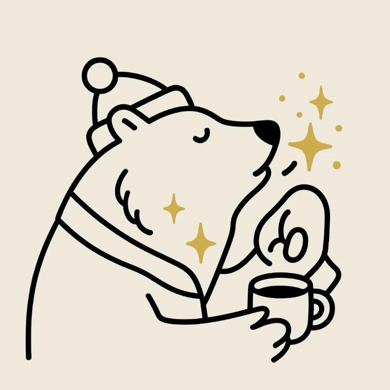 Sternenglitzer Bär Kaffeezauber