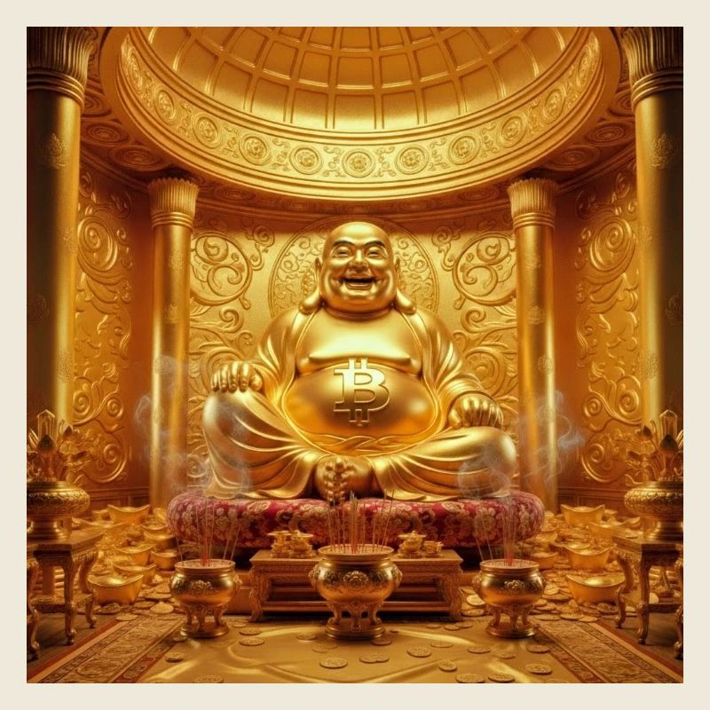 Temple de Bouddha Bitcoin doré