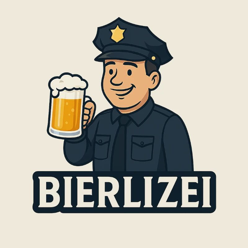Bierpolizist Motiv mit Bierkrug