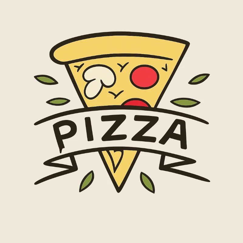 Slice and joy cartoon pizza