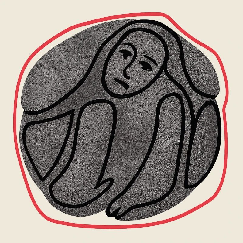 Melancholisches Wesen im Kreis